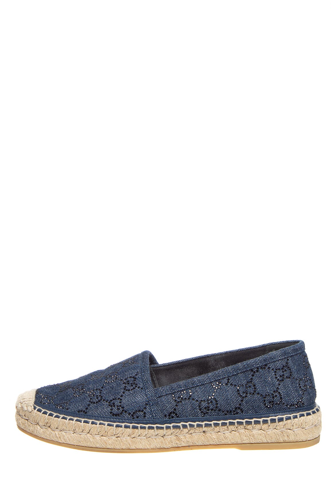 Gucci Denim Crystal GG Espadrille SZ 39