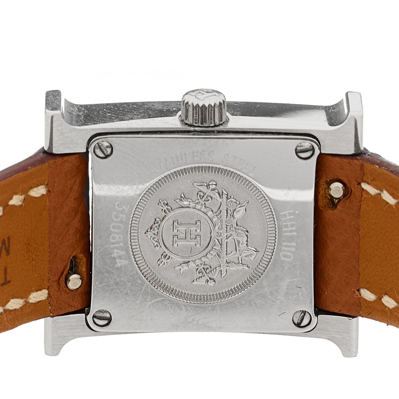 Hermes Stainless Steel Epsom 17.2mm Heure H Hour Quartz Watch Gold