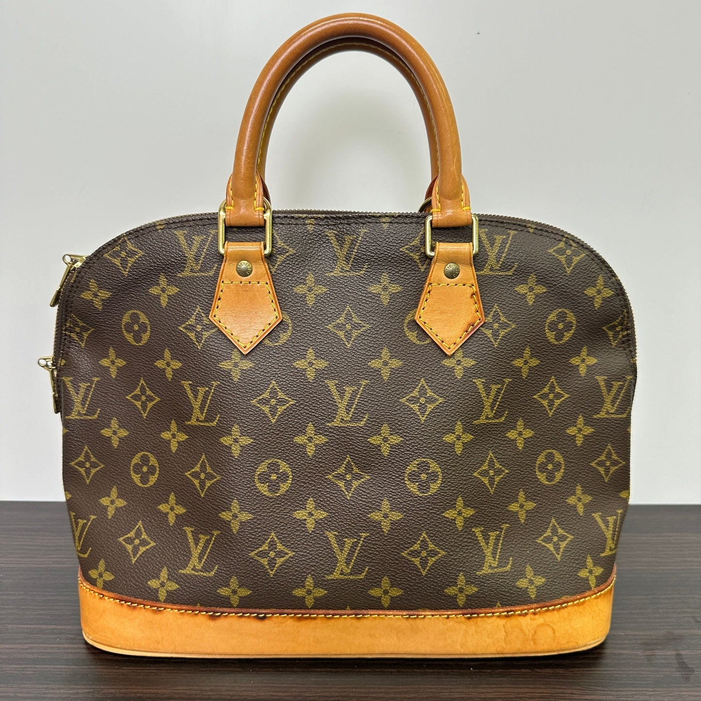 Louis Vuitton Alma Shoulder Bag Brown Canvas/Leather LB119830