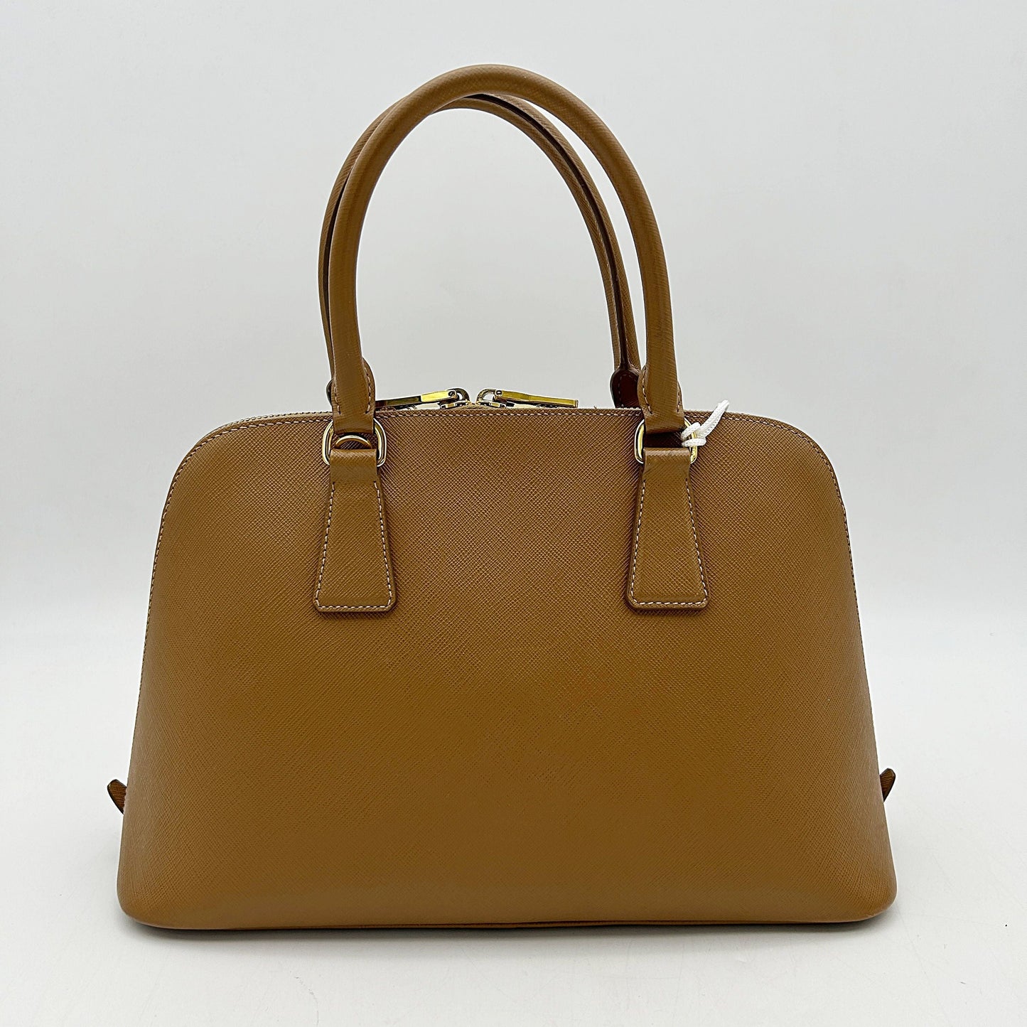 PRADA Saffiano Lux Medium Promenade Tote Caramel  LA11399