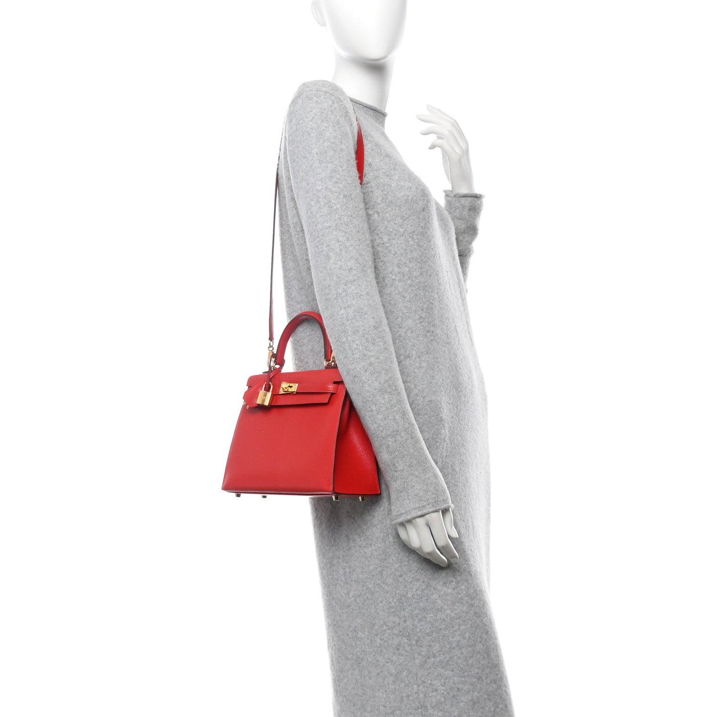 Hermes Chevre Chamkila Kelly Sellier 25 Rouge de Coeur
