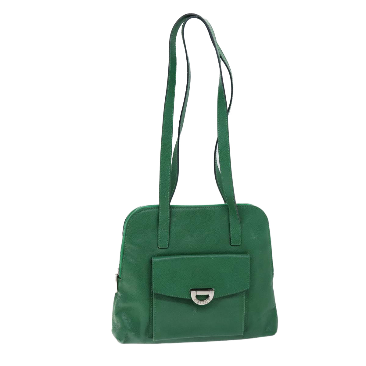 Luxury CELINE Shoulder Bag Leather Green  74192
