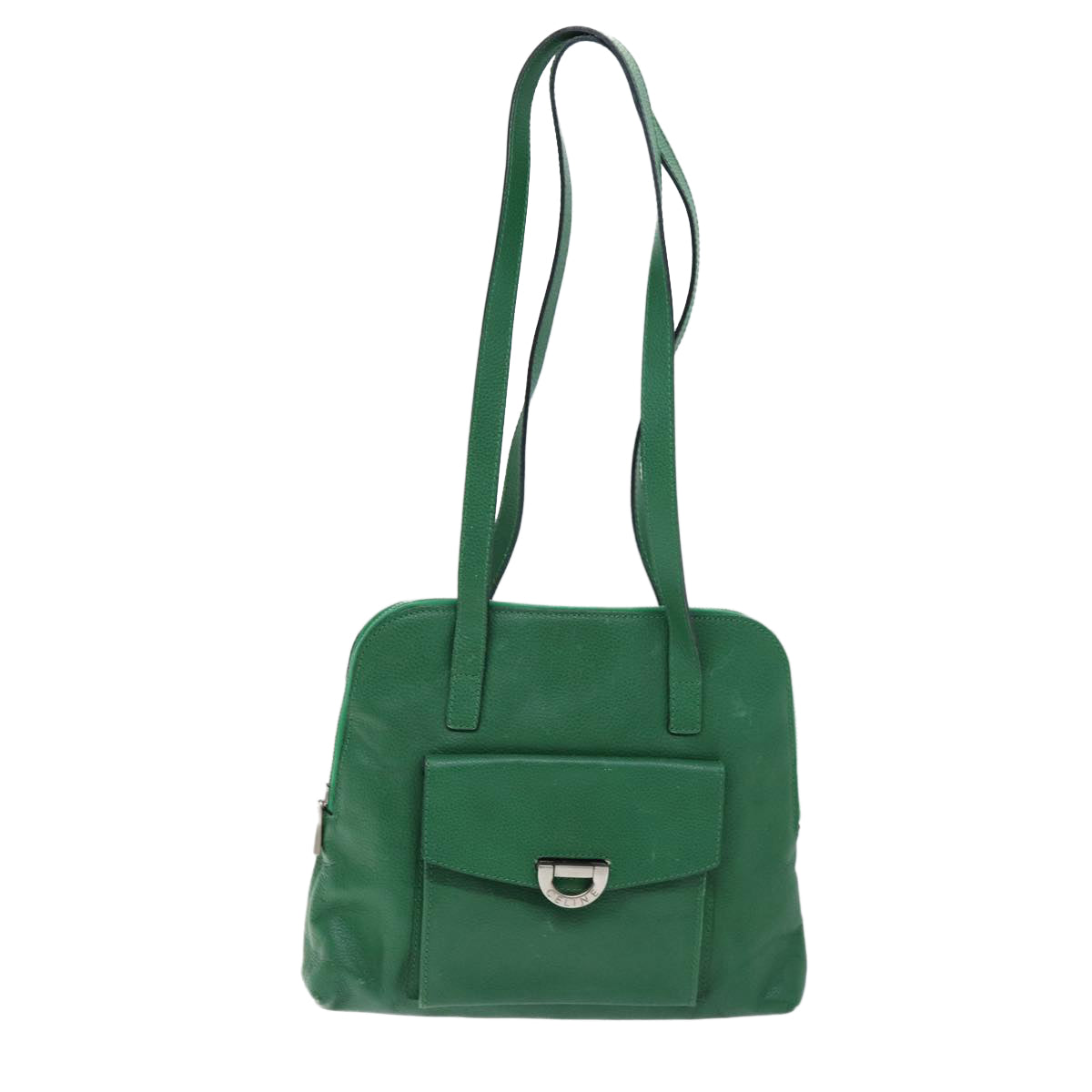 Luxury CELINE Shoulder Bag Leather Green  74192