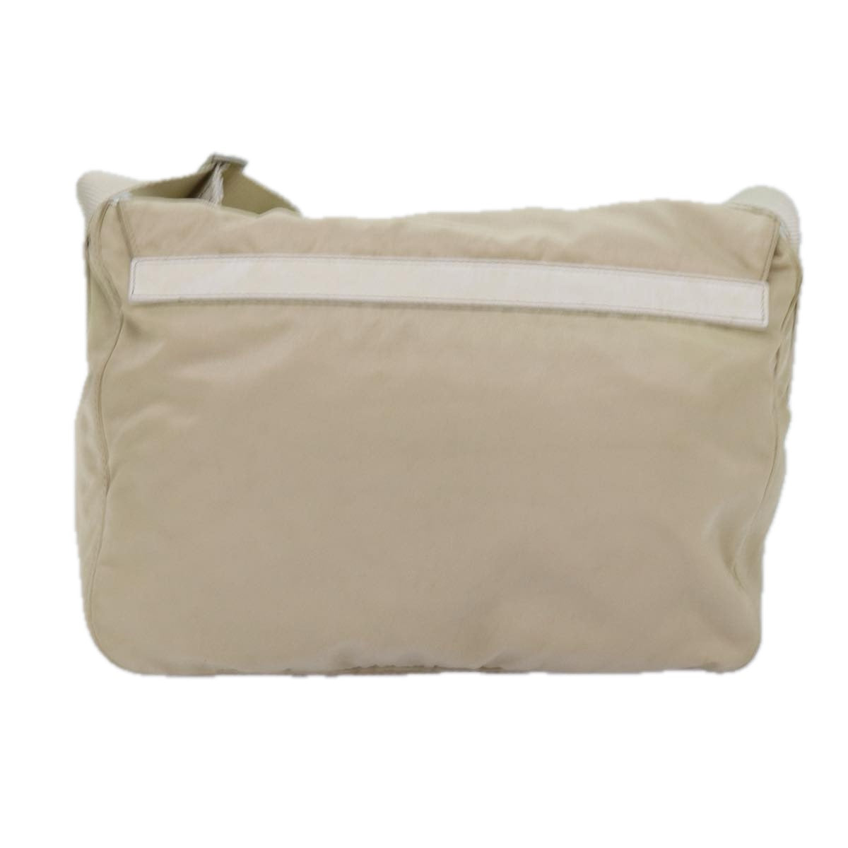 PRADA Shoulder Bag Nylon Beige Auth 74401