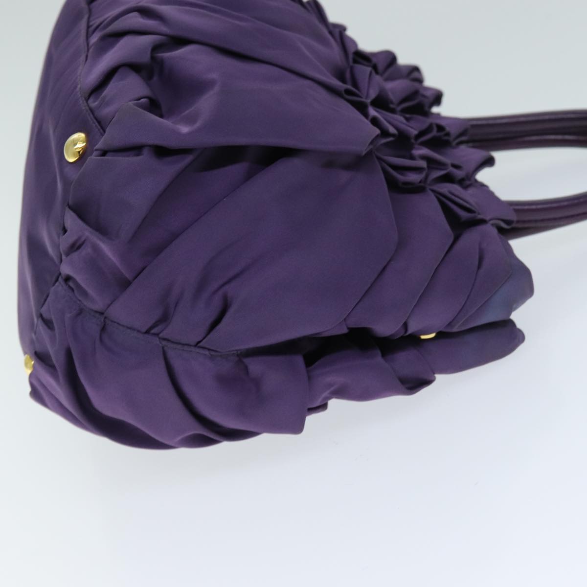 PRADA Hand Bag Nylon Purple Auth 74403
