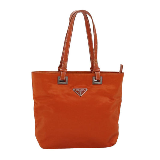 PRADA Hand Bag Nylon Orange Auth 74418