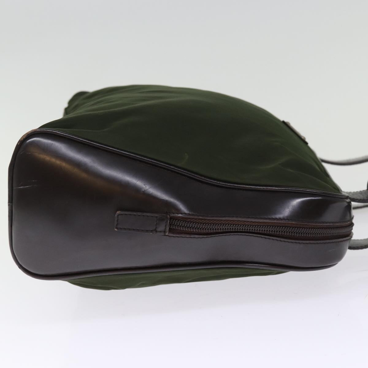 PRADA Shoulder Bag Nylon Khaki Auth 74578
