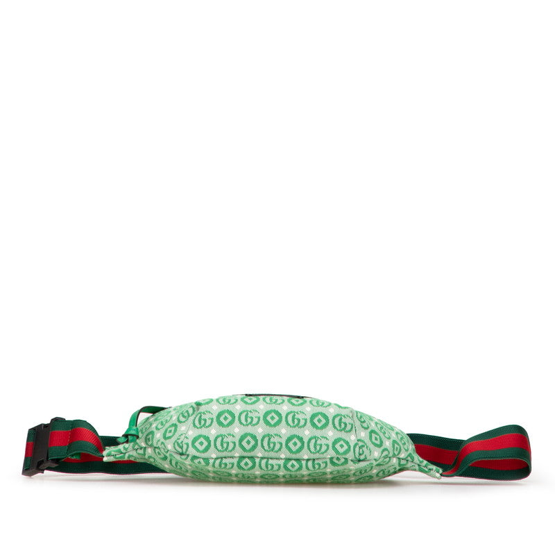 Gucci GG logo star Canvas Leather Waist Bag