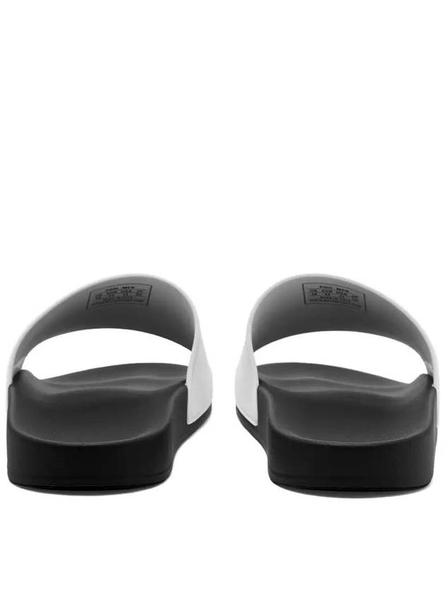 Luxury Balenciaga Trending 2026 Embossed Logo Band Slippers White Black
