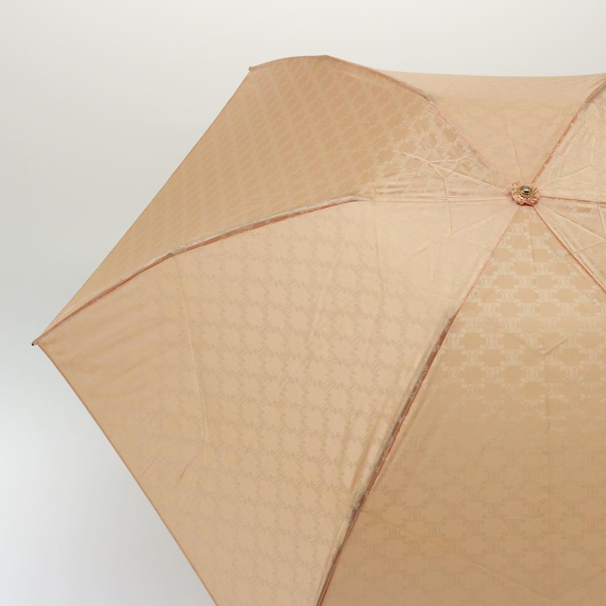 Luxury CELINE Macadam Canvas Folding Umbrella Nylon Pink  74883