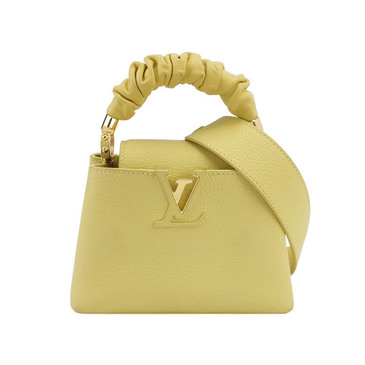 Louis Vuitton Capucines Mini Yellow Leather Crossbody Bag