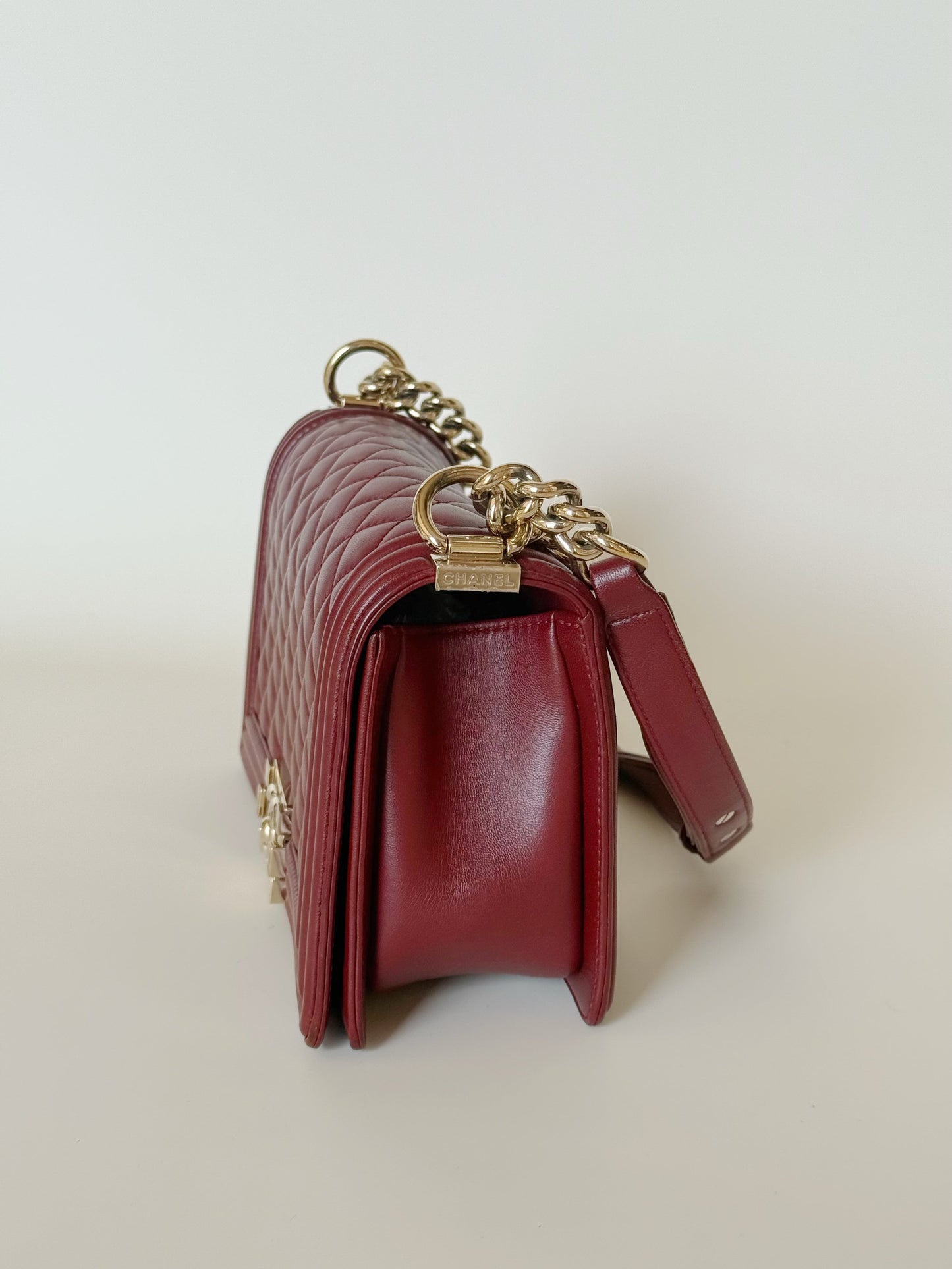 Chanel Lambskin Quilted Medium Boy Flap