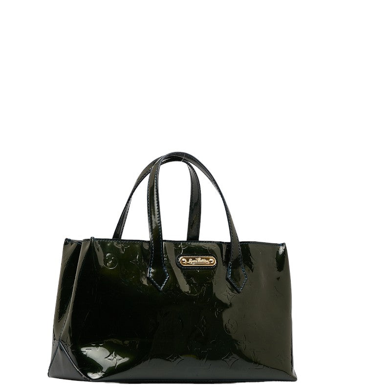 Louis Vuitton Monogram Vernis Wilshere PM Handbag M93684 Blue Green Patent Leather Louis Vuitton