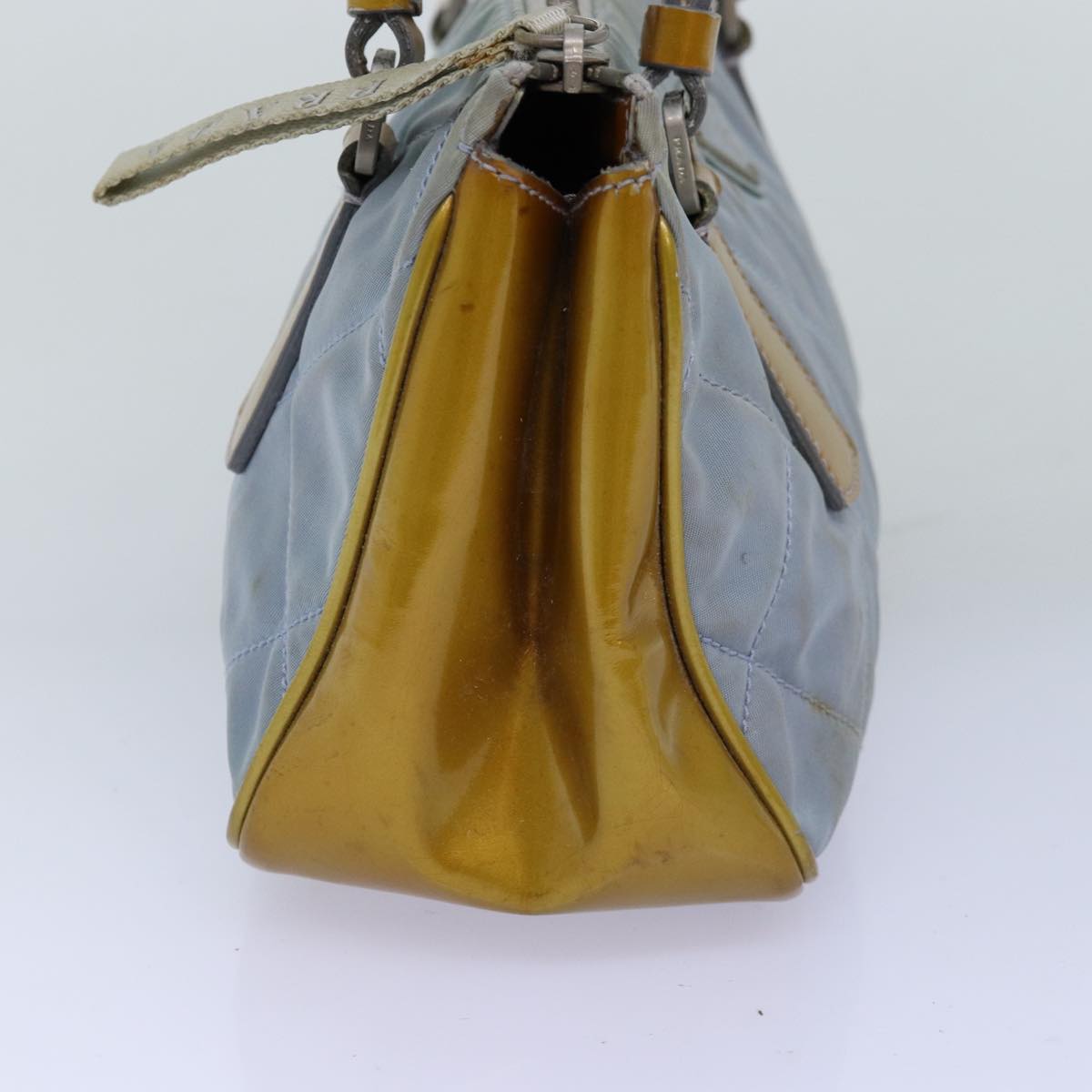 PRADA Shoulder Bag Nylon Light Blue Auth 75049