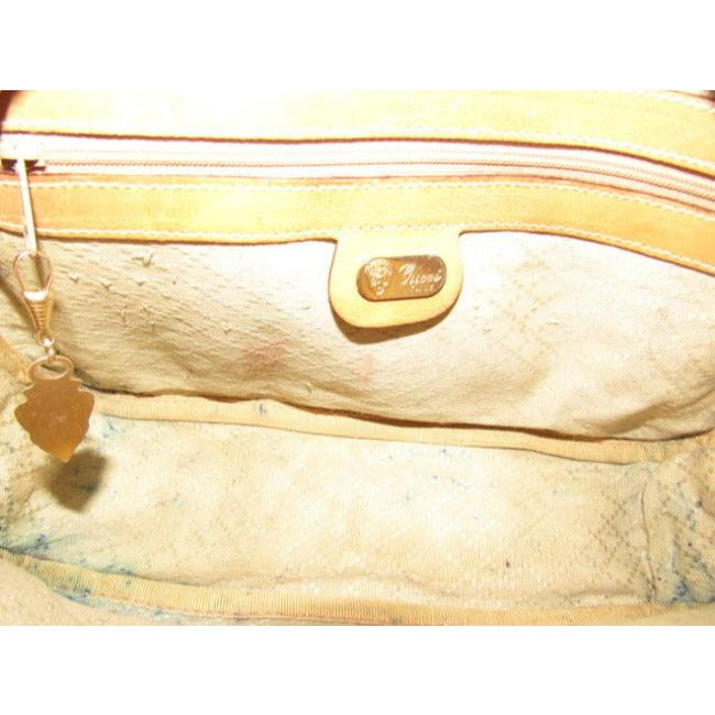 Gucci Leather Canvas Shoulder Bag