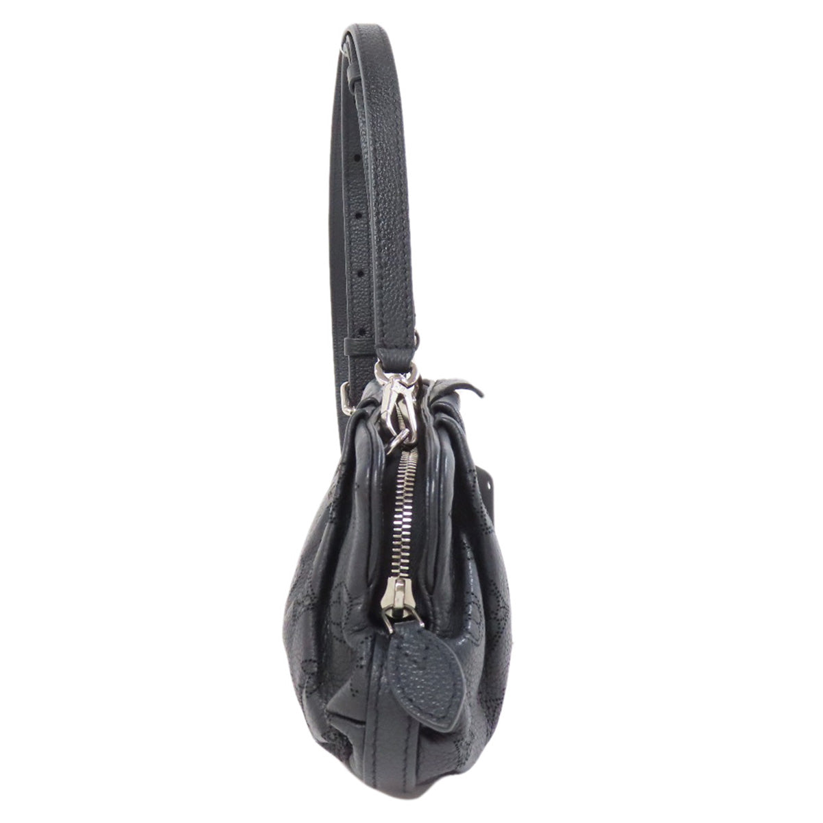 LOUIS VUITTON Shoulder Bag M80093 Mahina leather black Scala mini
