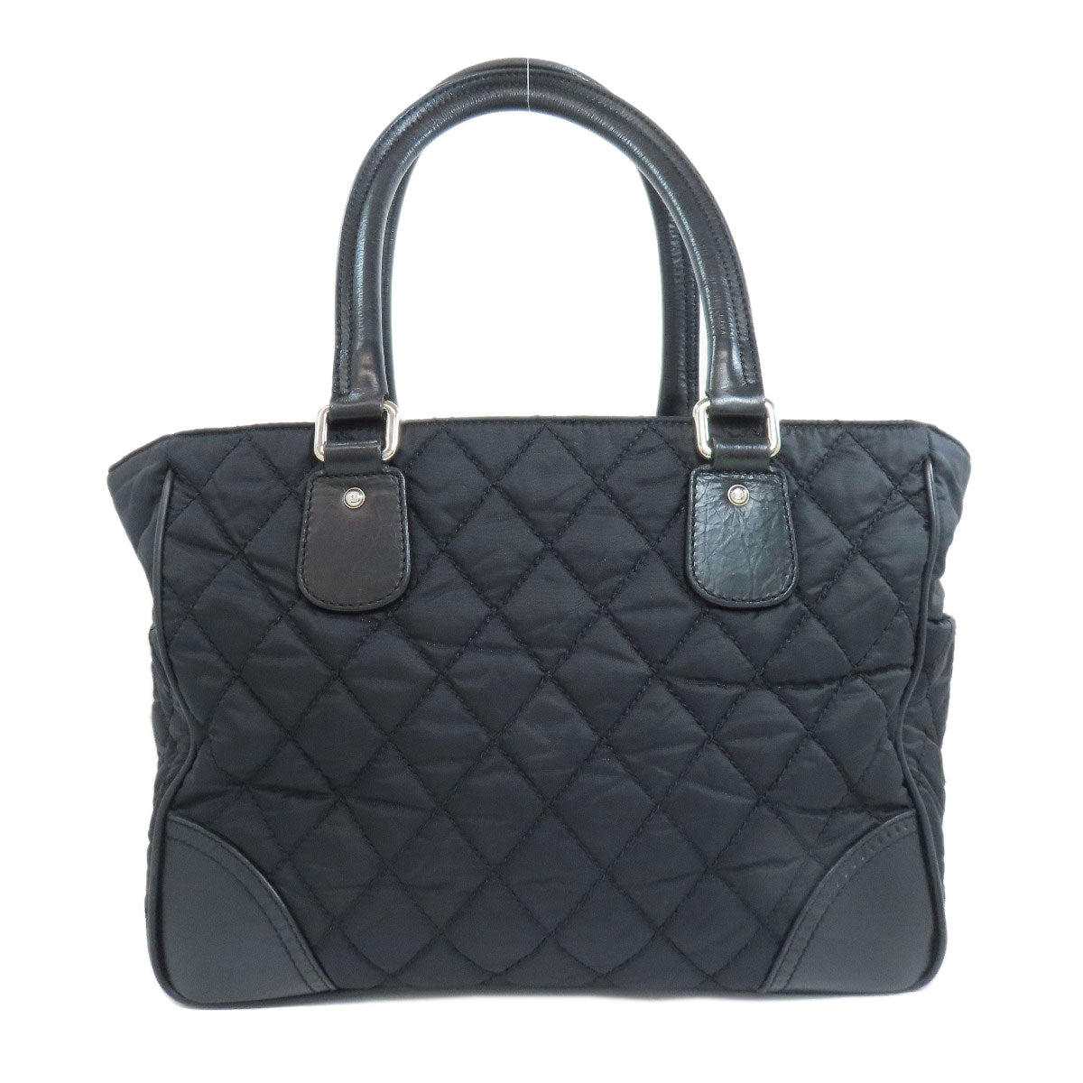 CHANEL Tote Bag Nylon black Paris New York SilverMetal