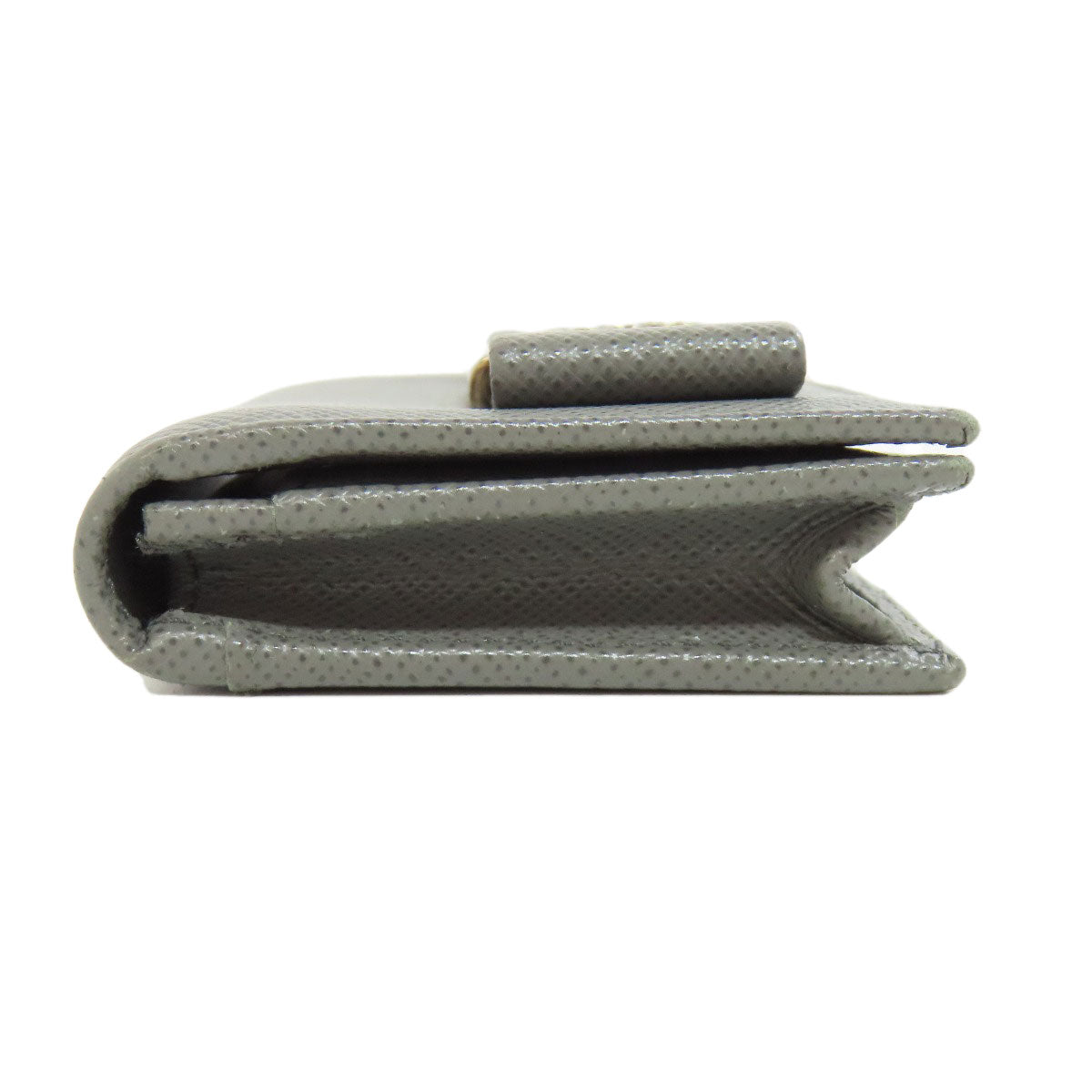 PRADA Card Case Safiano gray Fiocco Women