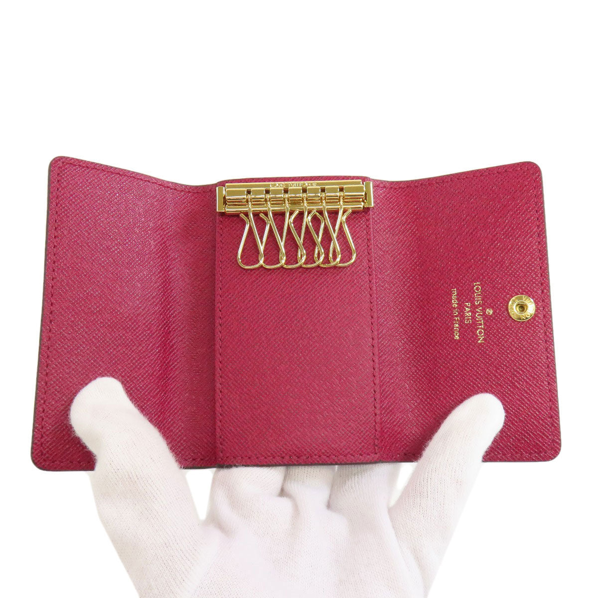 LOUIS VUITTON Key case Key holder  M60701 Monogram canvas Brown Multicles6 Women