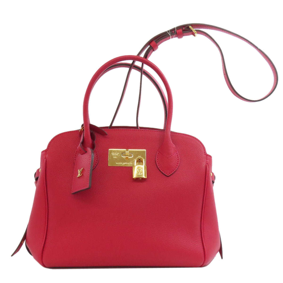 LOUIS VUITTON Handbag M54349 leather Red Mira PM Women