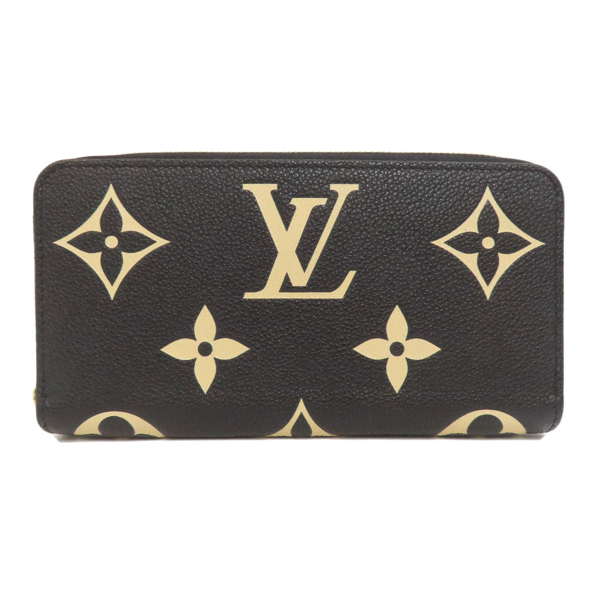 LOUIS VUITTON Long Wallet Purse M80481 Ann Platt black Zippy wallet bicolor