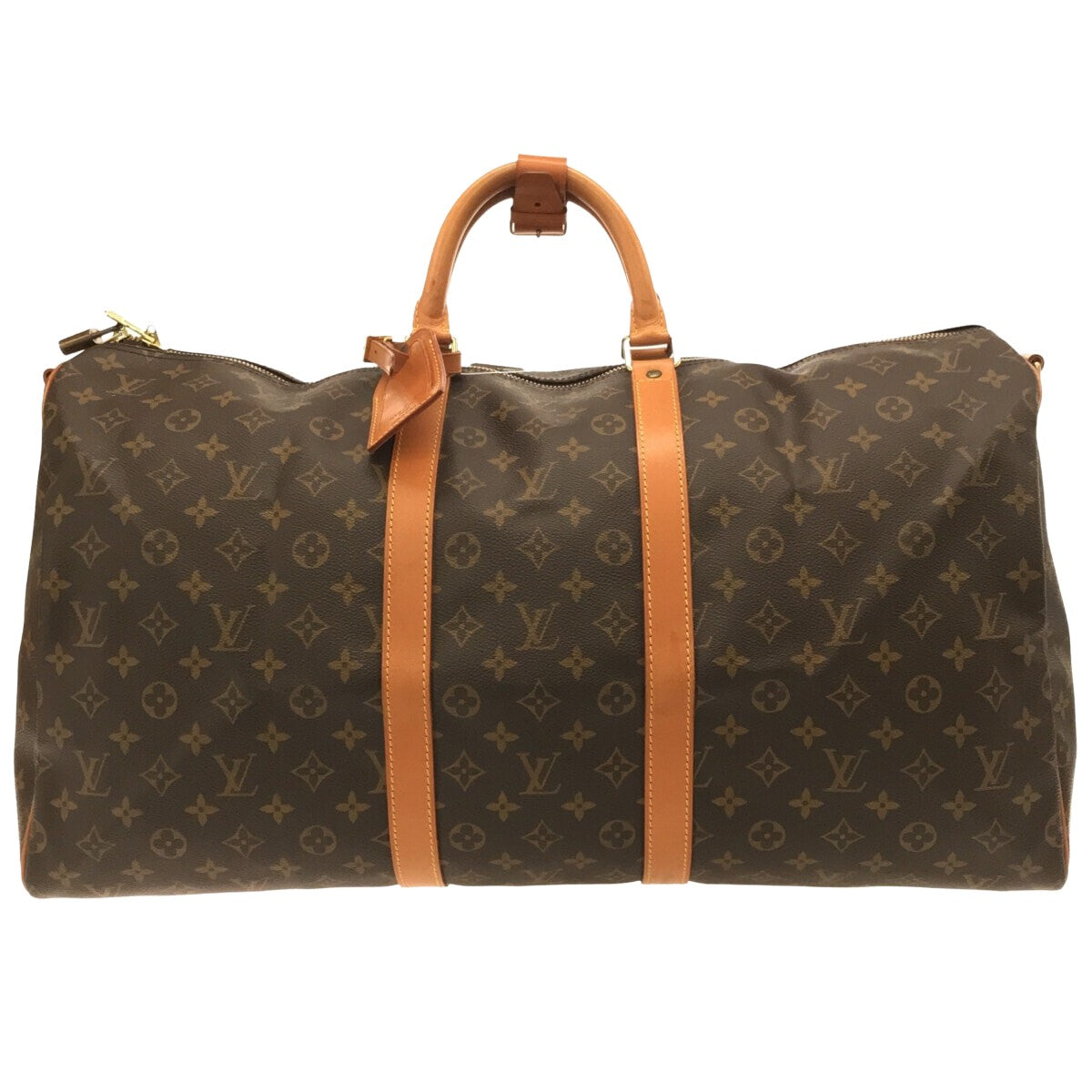 Louis Vuitton Brown Canvas Keepall Bandouli?®re 55 travel bag