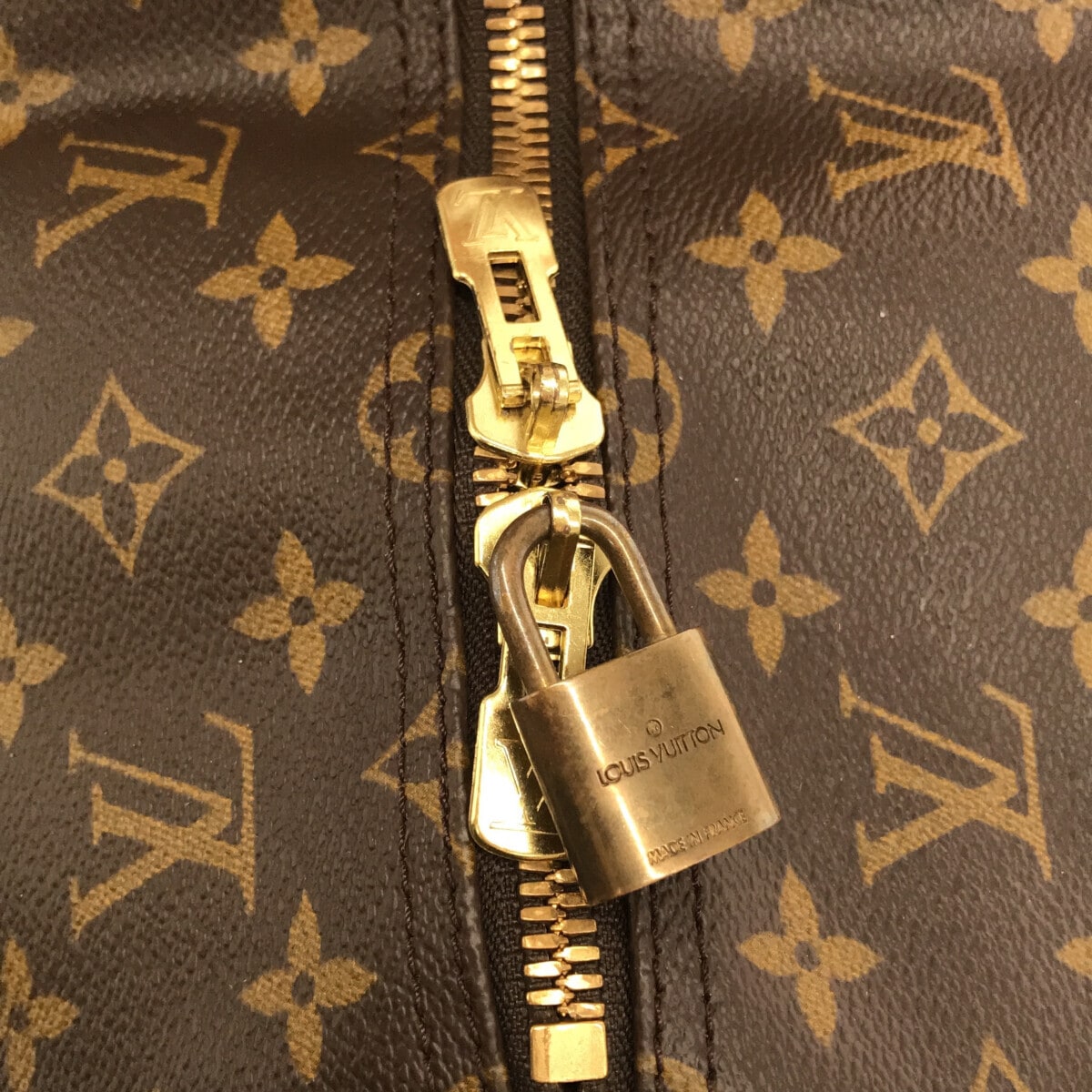Louis Vuitton Brown Canvas Keepall Bandouli?®re 55 travel bag