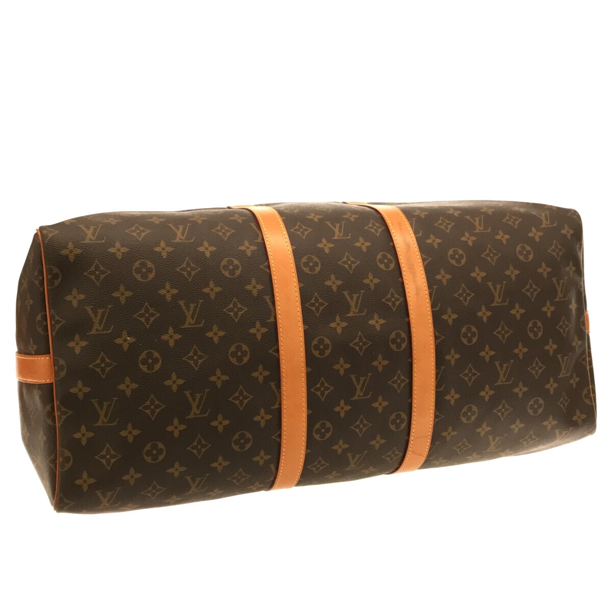 Louis Vuitton Brown Canvas Keepall Bandouli?®re 55 travel bag