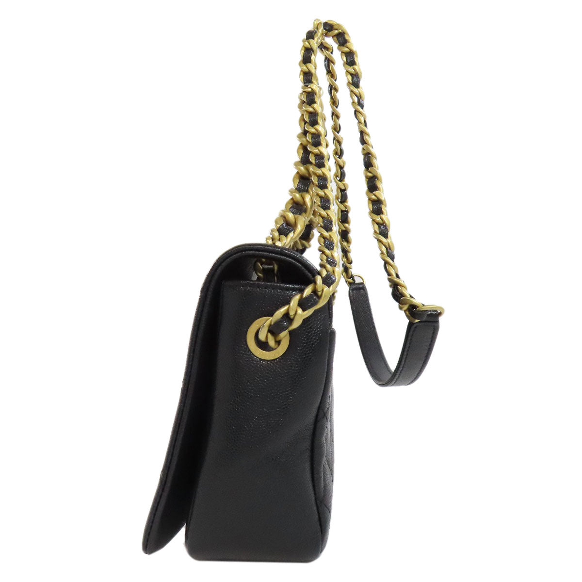 CHANEL Shoulder Bag Grained Calfskin Skin black Matelasse Gold Metal 2WAY Women