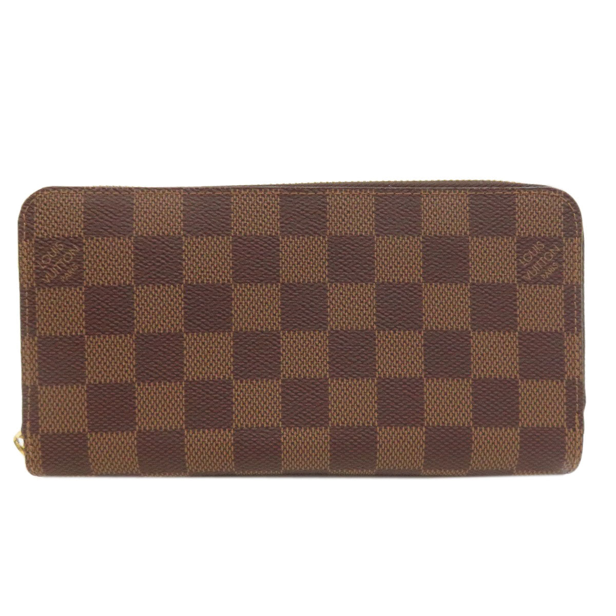 LOUIS VUITTON Long Wallet Purse N41661 Damier canvas Brown Zippy wallet