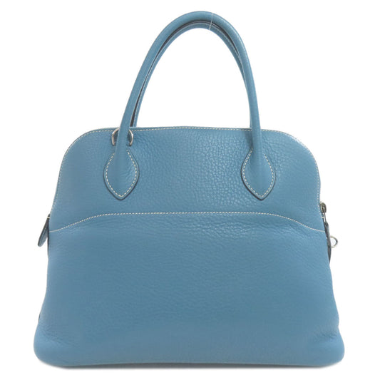 HERMES Handbag Taurillon Clemence blue Bolide 31 Blue Jean SilverMetal