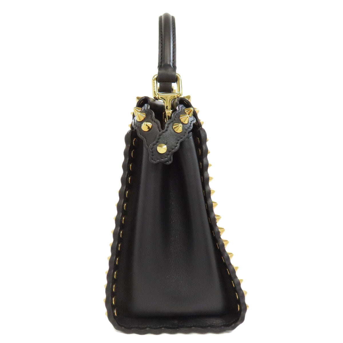 FENDI Handbag Calfskin black Mini Peekaboo Studs 2WAY Women