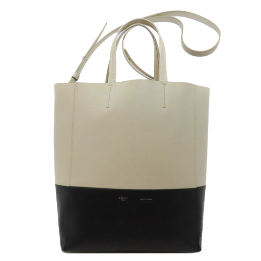 CELINE Handbag leather white Vertical Cabas 2WAY