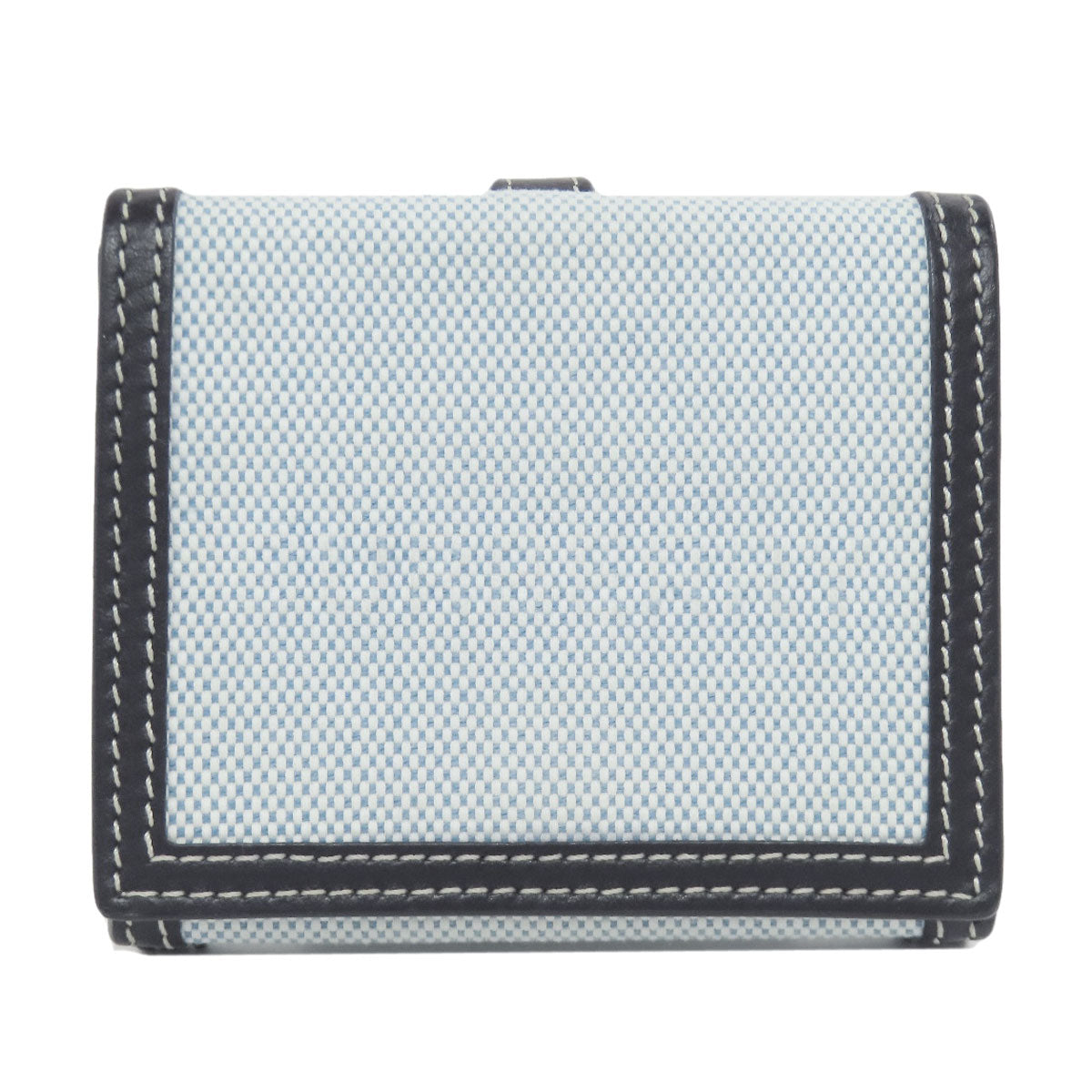 BURBERRY Bifold Wallet canvas blue logo Women