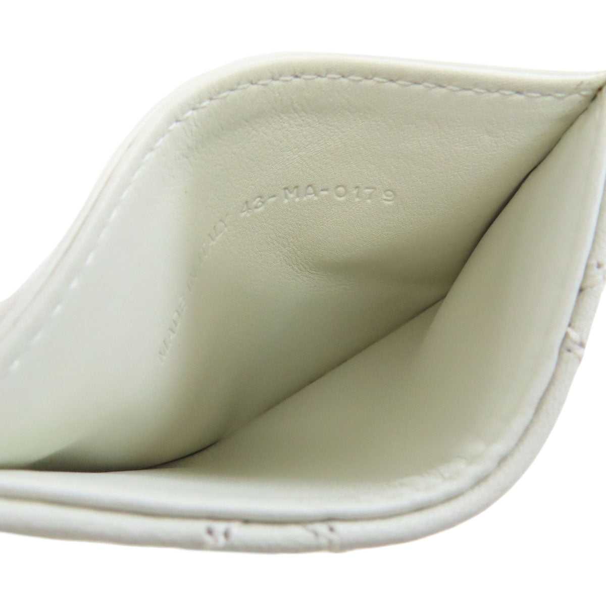 Christian Dior Card Case leather white Heart Lady Dior Women