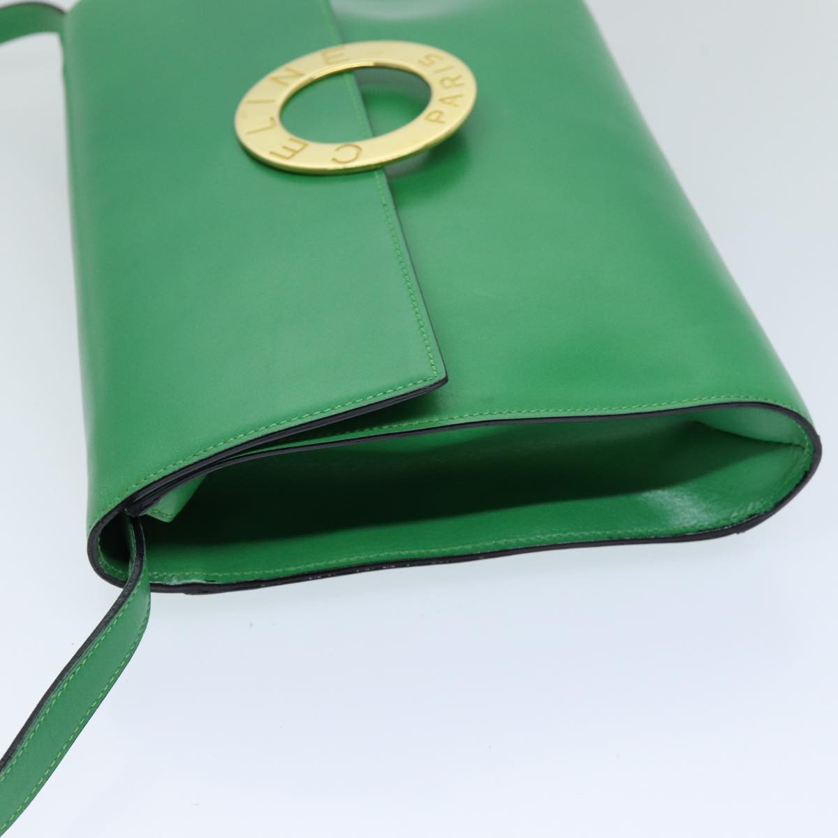 Luxury CELINE Shoulder Bag Leather Green  75227A