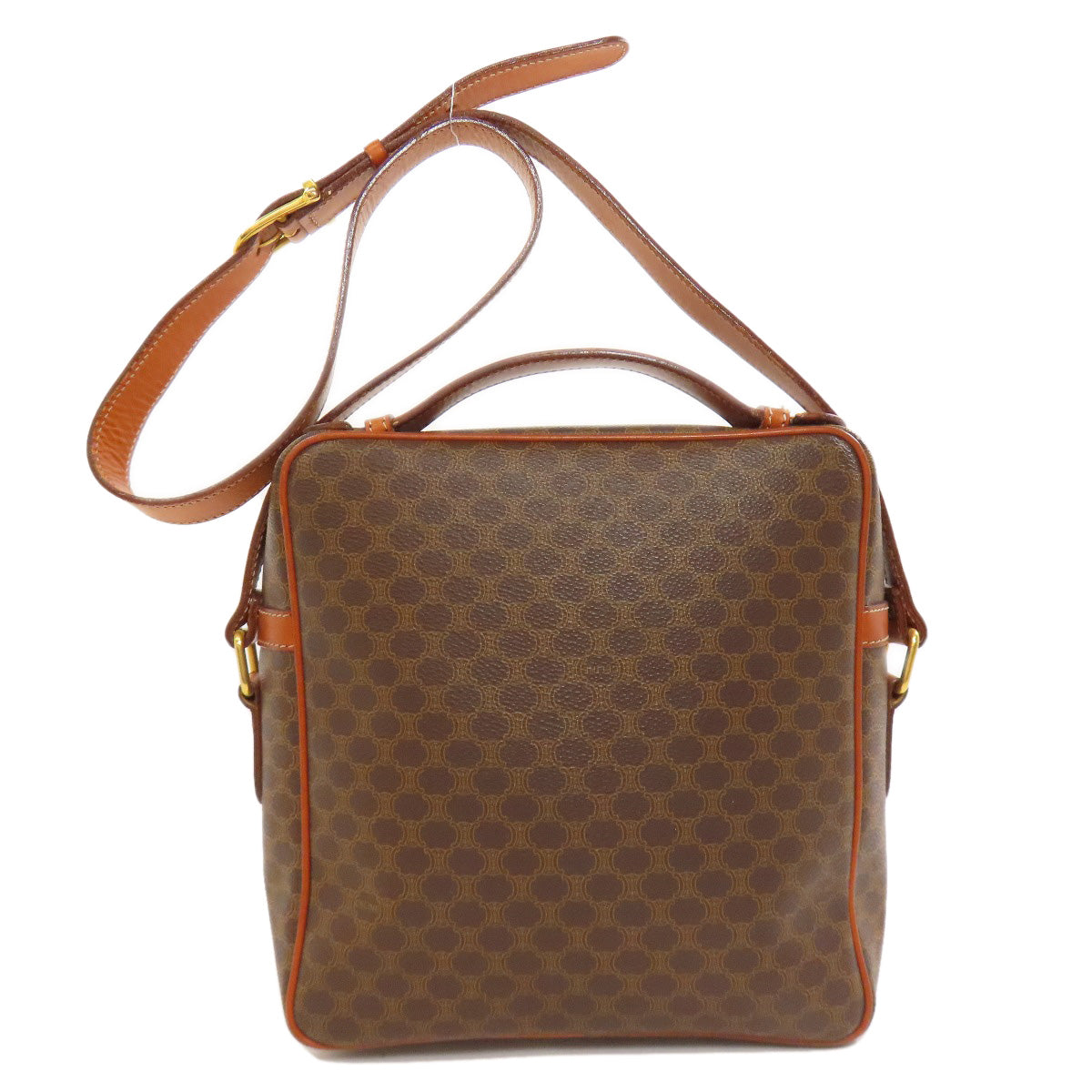 CELINE Shoulder Bag PVC Brown Macadam 2WAY Women