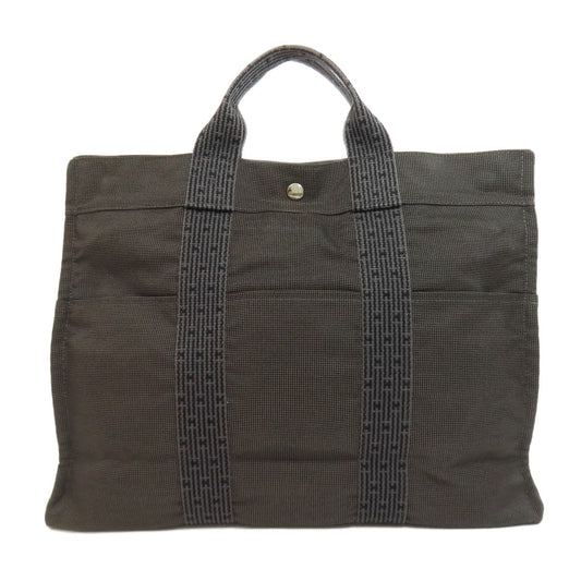 HERMES Handbag canvas gray Her LineMM