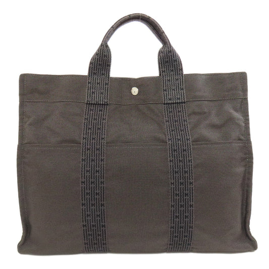 HERMES Handbag canvas gray Her LineMM
