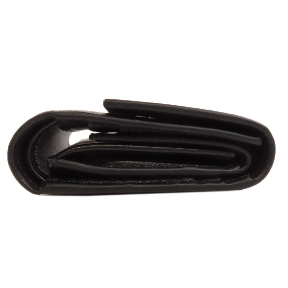 CELINE Bifold Wallet Calfskin black logo Women