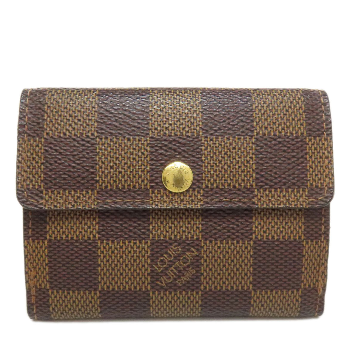 LOUIS VUITTON Coin case N62925 Damier canvas Brown Ludlow Women