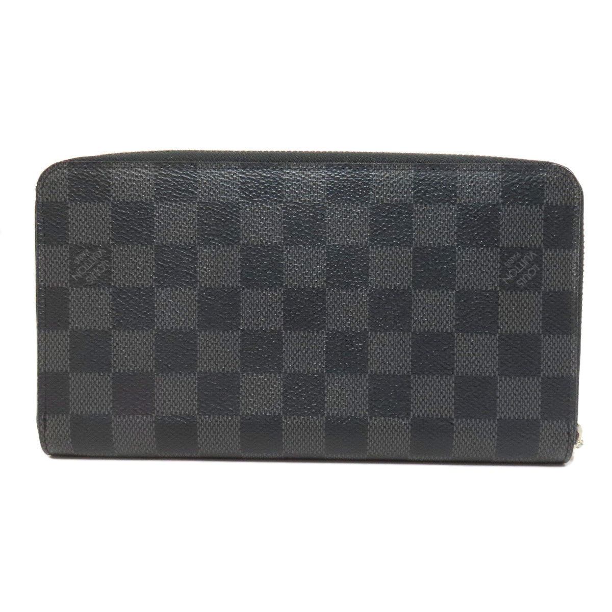 LOUIS VUITTON Long Wallet Purse N60111 Damier canvas gray Zippy Organizer NM mens