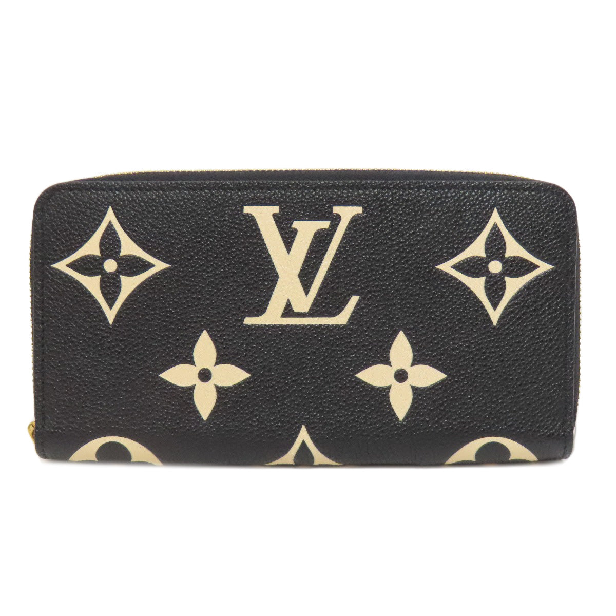 LOUIS VUITTON Long Wallet Purse M80481 Ann Platt black Zippy wallet