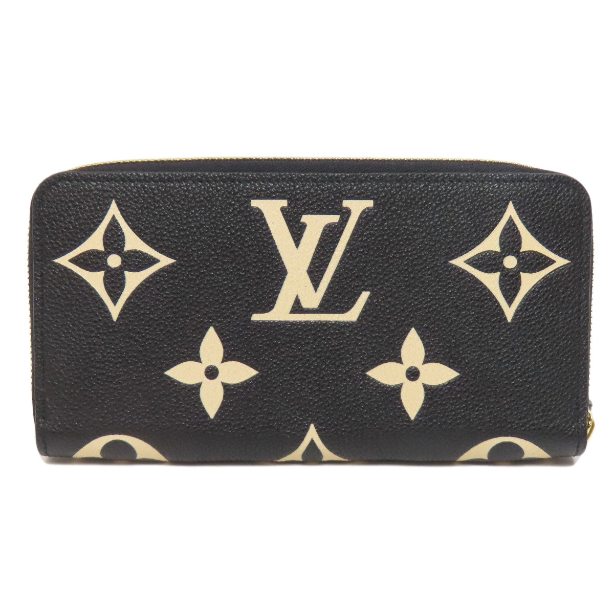 LOUIS VUITTON Long Wallet Purse M80481 Ann Platt black Zippy wallet