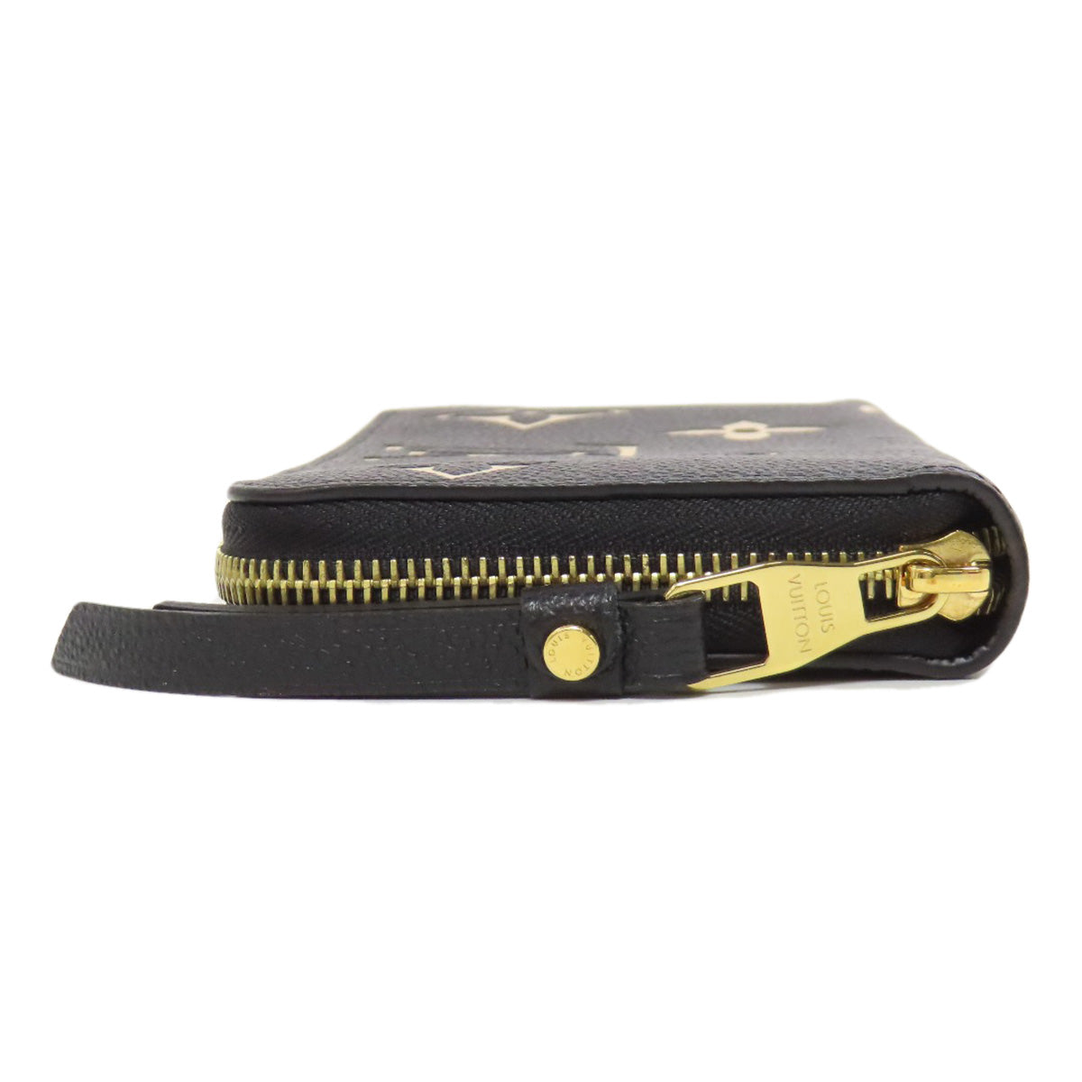 LOUIS VUITTON Long Wallet Purse M80481 Ann Platt black Zippy wallet