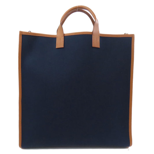 HERMES Handbag Towar Officche Navy VINYL