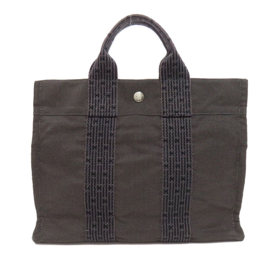 HERMES Handbag canvas gray Her LinePM