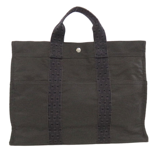 HERMES Handbag canvas gray Her LineMM