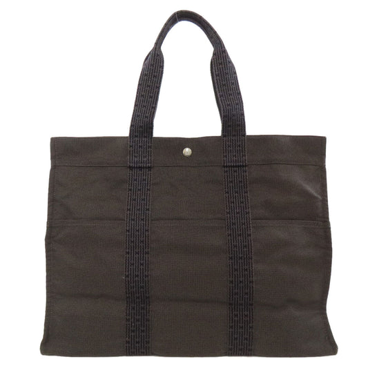 HERMES Handbag canvas gray Her LineGM