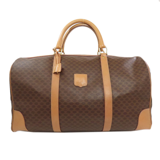 CELINE Boston Duffel bag PVC Brown Macadam Pattern Women